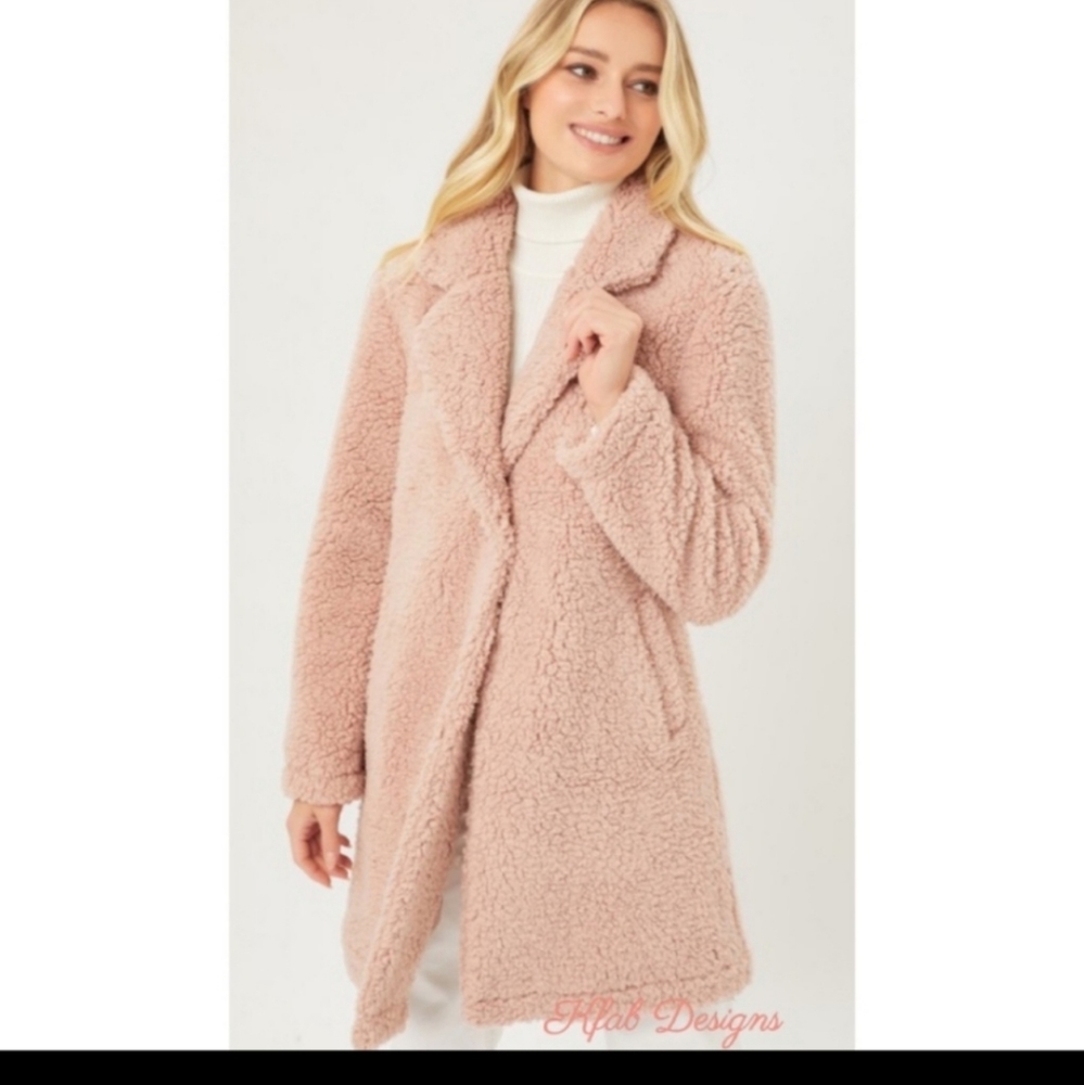 NEW LOVE TREE TEDDY BEAR FAUX FUR COAT